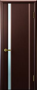 Синай-1, шпонированная дверь, венге, стекло белое.
