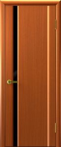 Купить синай-1, шпонированную дверь, анегри, стекло чёрное в Москве в интернет-магазине dveri-doors.com