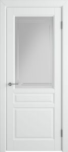 Stockholm, дверь эмаль белая, со стеклом. 56 ДО
