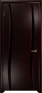 Купить ульяновскую дверь, "Арт Деко"Вэла 2  венге Стекло чёрное в Москве в интернет-магазине dveri-doors.com